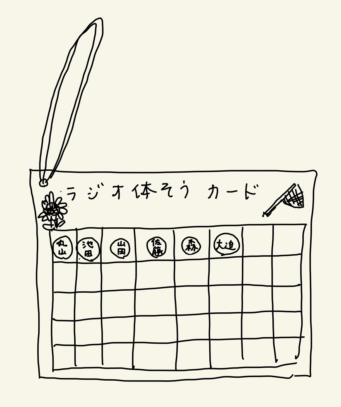 ラジオ体操のカード